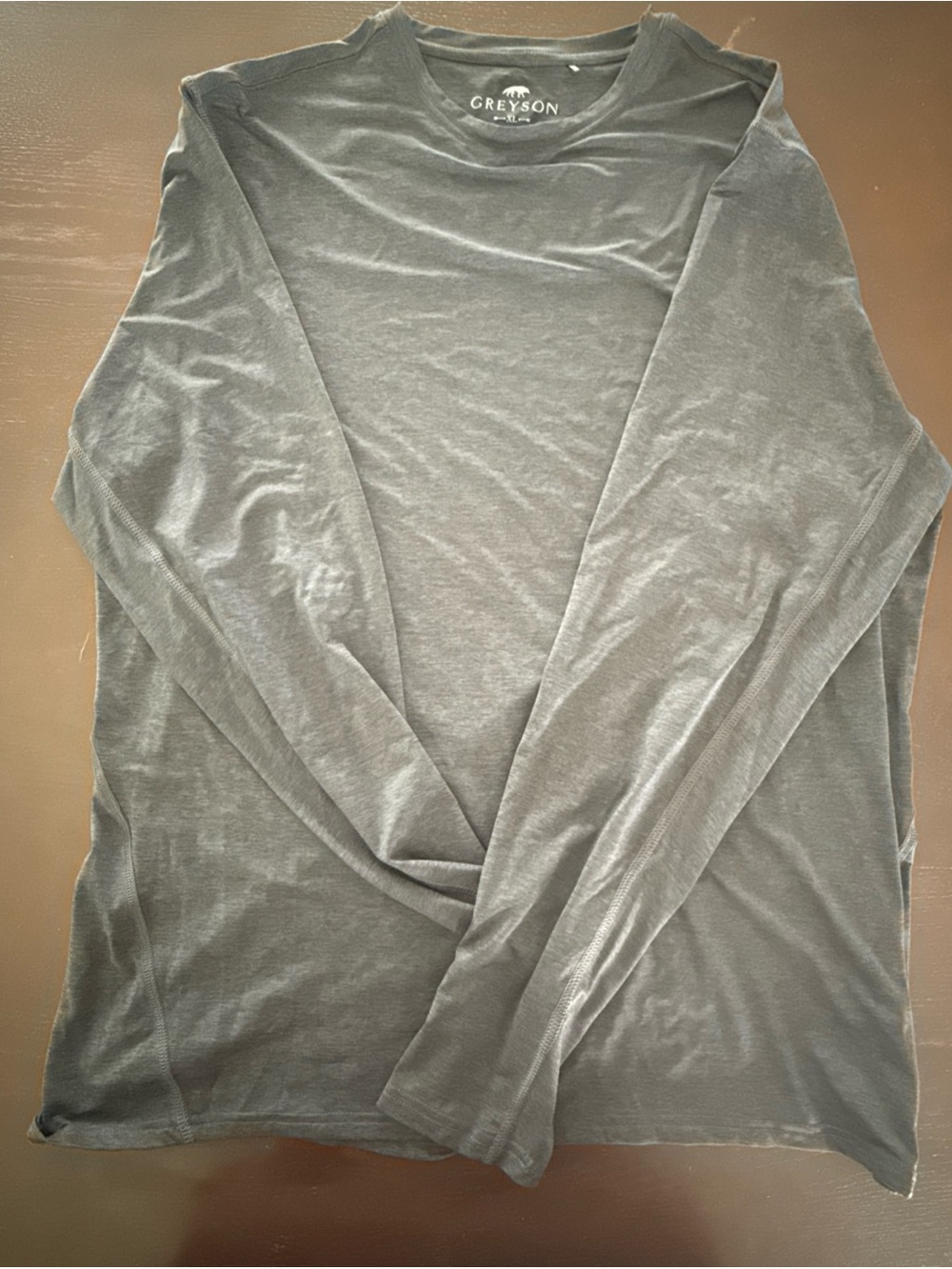 Greyson Shirt Mens XL Gray Long Sleeve Tee Golf Performance Golf Stretch Brrr - Picture 2 of 7